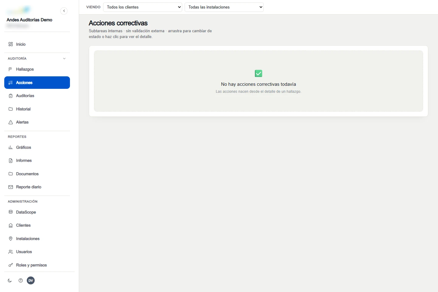 Checklist interactivo de 5 pasos de Chilsmart Hallazgos con evidencia fotográfica
